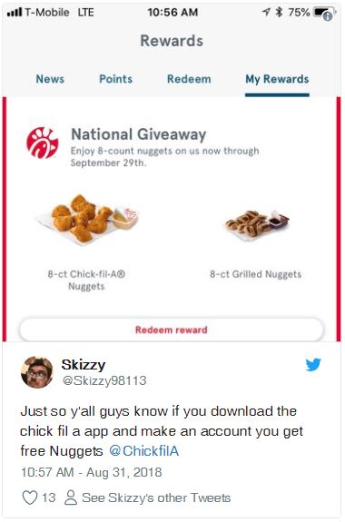 Chick-fil-A national nuggets giveaway
